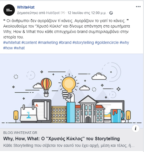 Storytelling FB post Whitehat